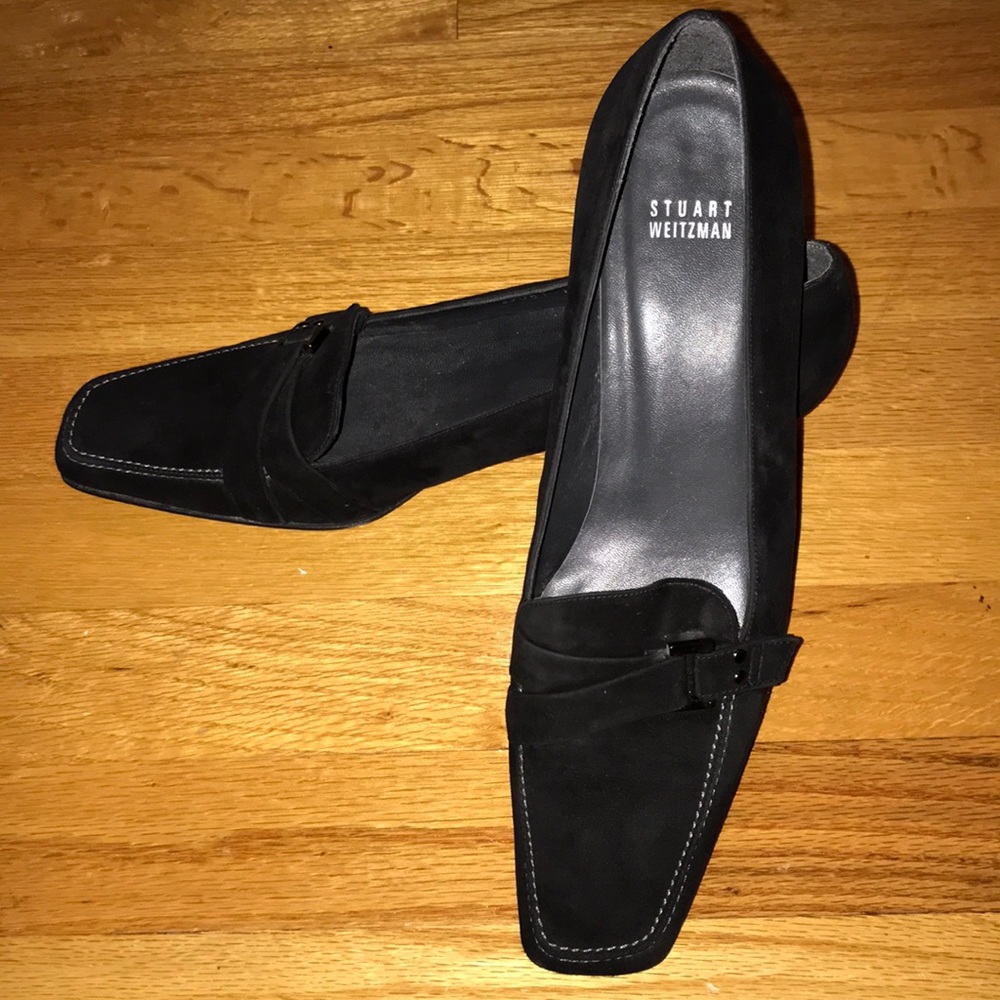 🔥Stuart Weitzman Blk Suede Low Heel Dress Shoe🔥